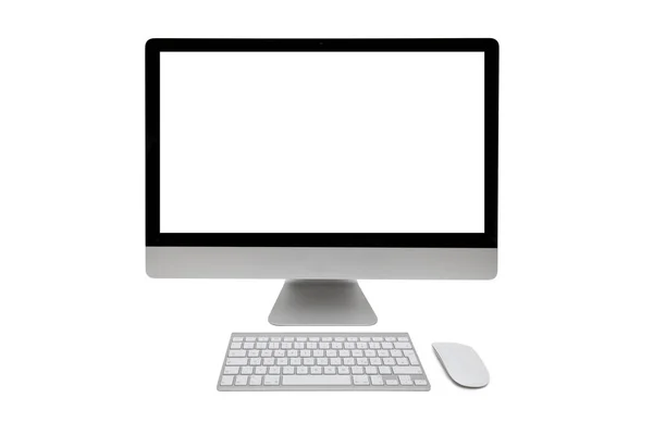 Computer desktop con tastiera wireless — Foto Stock