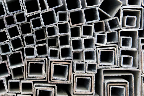 Industriële metalen buizen — Stockfoto