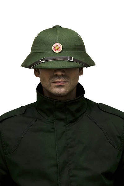 服を着た男 invietnamese 制服 — ストック写真