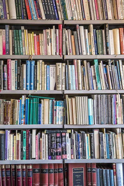 Knihy v knihovně Golubac — Stock fotografie
