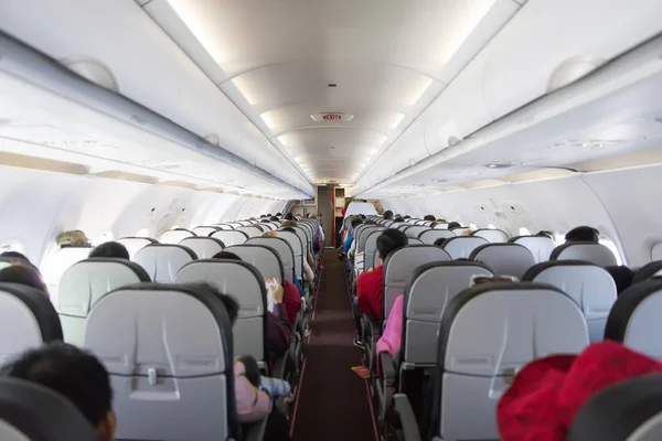 Passengers in airplane sears — Stock Photo, Image