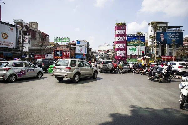 Gatuvy i Hanoi, Vietnam — Stockfoto