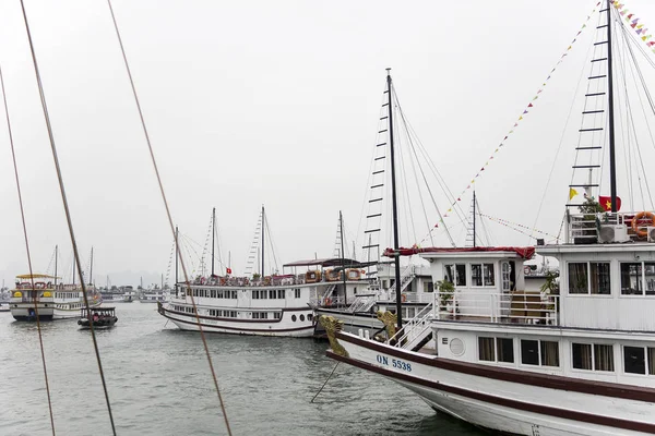 Круизные лодки в порту Халонг — стоковое фото