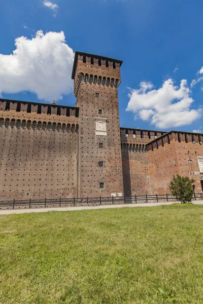 Zamek Sforzów w Mediolanie, Włochy — Zdjęcie stockowe