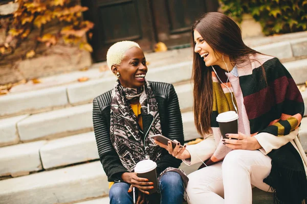 Multiracial young women outdoor