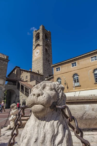 Piazza Vecchia i Bergamo — Stockfoto