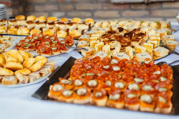 Canape set table — Stock Photo, Image