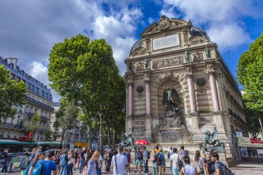 Fontaine Saint Michel, Paris, Fransa