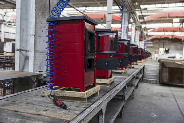 Detail of the stoves in factory — Stock Photo, Image