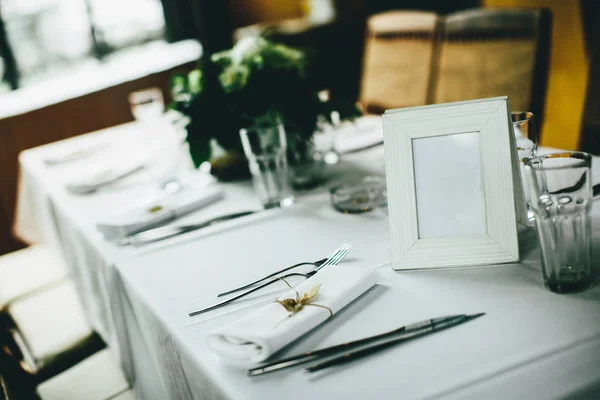 Tischdekoration für Hochzeiten — Stockfoto