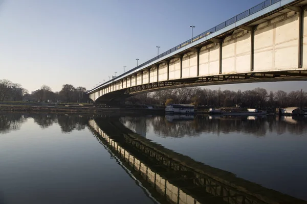 Vista Puente Sobre Río — Foto de Stock