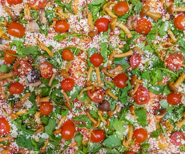 Vejetaryen pizza yakın çekim