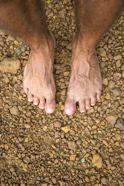 Maschi vista a piedi nudi — Foto Stock