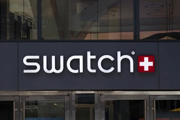 Swatch butik tecken — Stockfoto