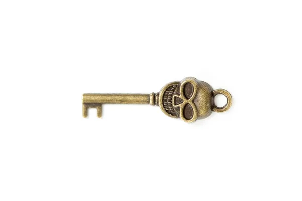 Vintage key on white background — Stock Photo, Image