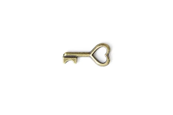 Vintage key on white background — Stock Photo, Image