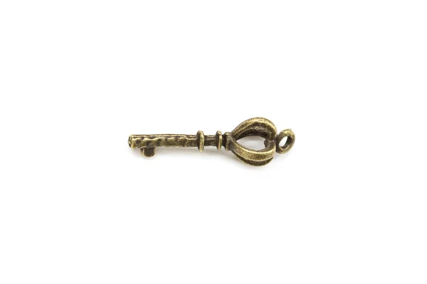 Vintage key on white background — Stock Photo, Image