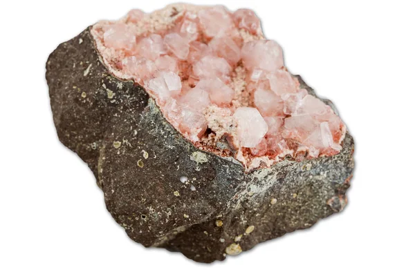 Zeolith Mineral auf weißem Hintergrund — Stockfoto
