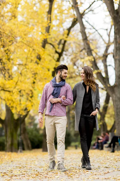 Giovane coppia nel parco — Foto Stock