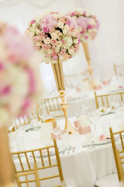 Svatební dekorace stolu — Stock fotografie