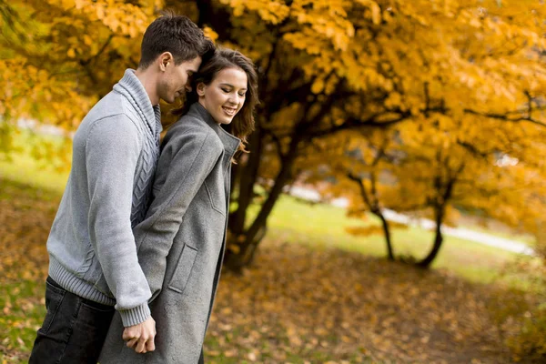 Giovane coppia nel parco — Foto Stock