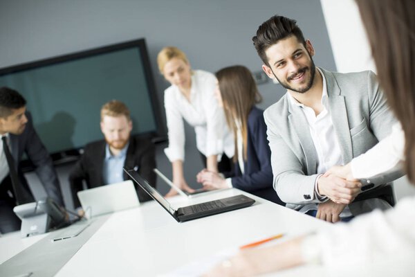 Group of business people in a meeting