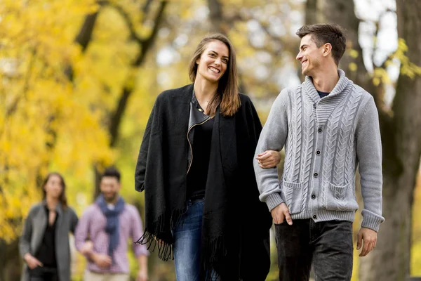 Junges Paar im Park — Stockfoto