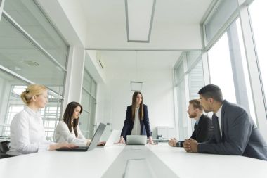 Grup iş adamları bir toplantı