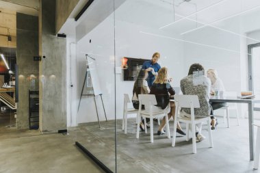 Çok ırklı modern iş takım 