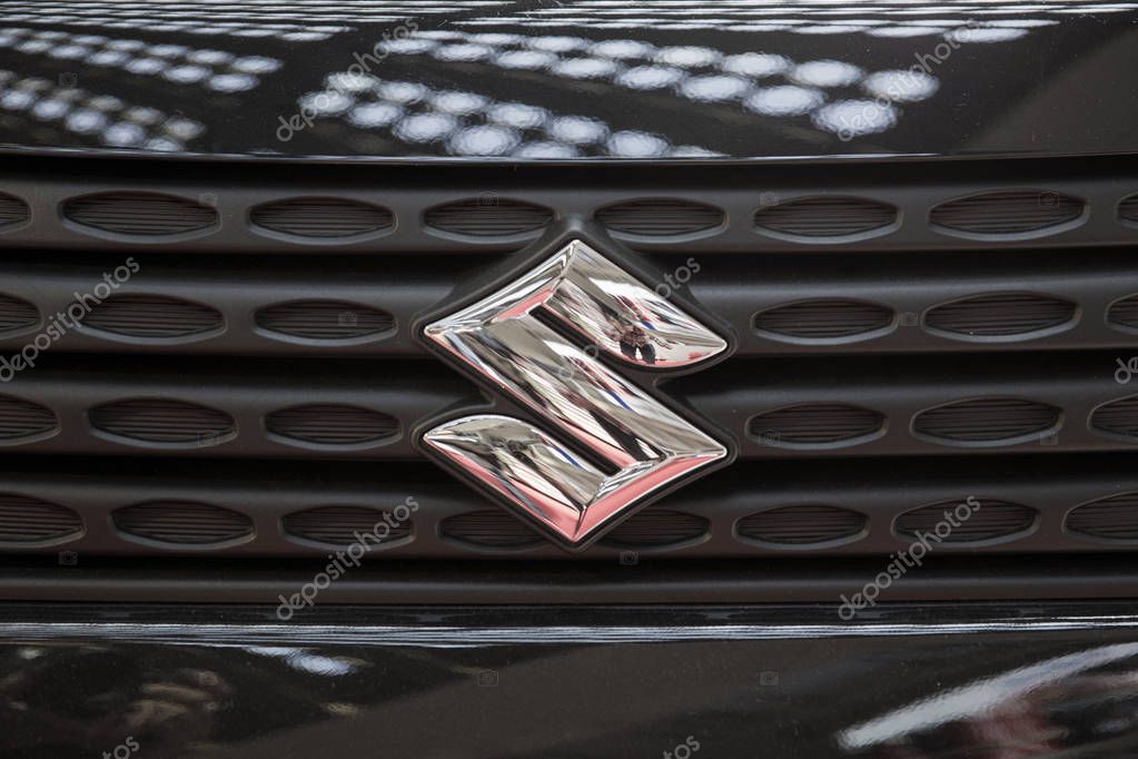 BELGRADE, SERBIA - MARCH 28, 2017: Detail of Suzuki car in Belgrade, Serbia. Suzuki is Japanese multinational corporation founded at 1909.