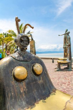 Puerto Vallarta içinde Mexic deniz sculputers Roundabout