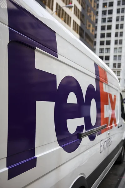 Dettaglio dal camion FedEx — Foto Stock