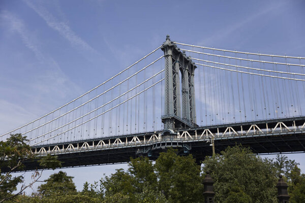 View at Manhattan Bridge in New York City, USA