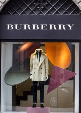 Burberry store entrance clipart