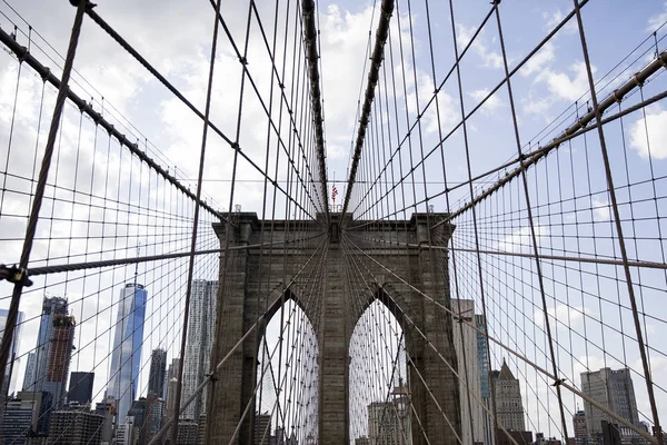 Brooklyn Bridge, Nueva York, Estados Unidos — Foto de Stock