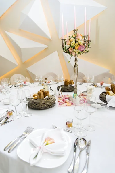 Decoração de mesa de casamento — Fotografia de Stock