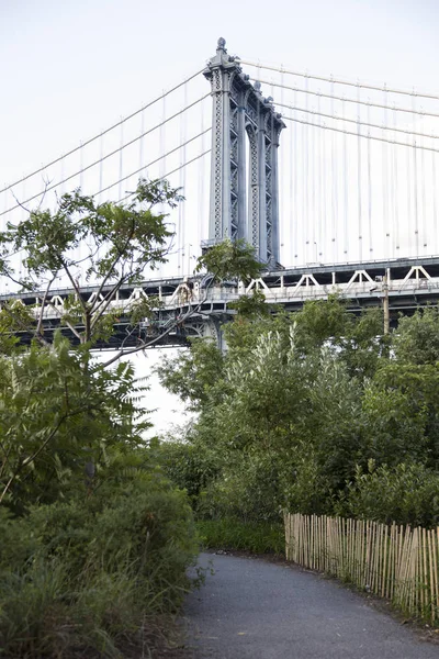 Manhattan Bridge in New York City, Vereinigte Staaten — Stockfoto