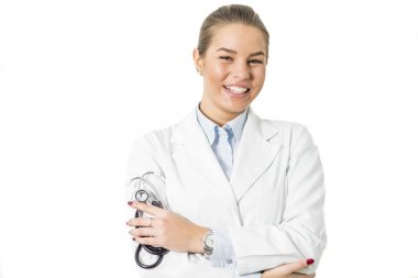 genç ve güzel kadın doktor