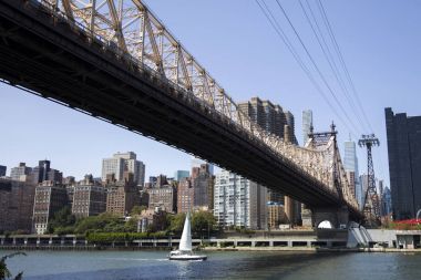 View at Queensboro Bridge in New York City, USA clipart