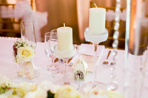 Részlet Luxus Esküvői Asztaldísz — Stock Fotó