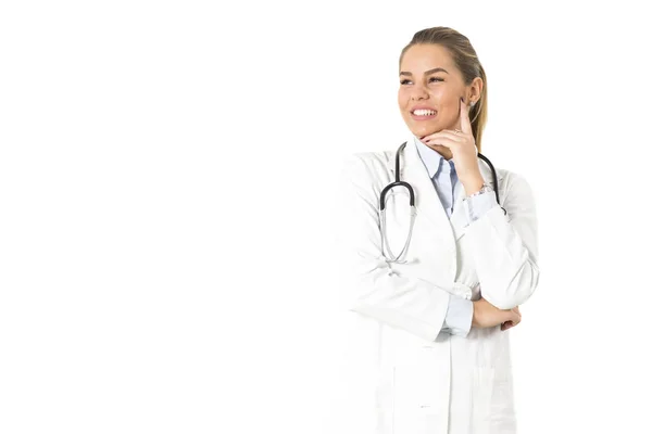 Lachende vrouw medische arts — Stockfoto