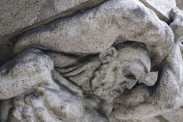 Detail from the old facade in Bergamo — Stock Photo, Image