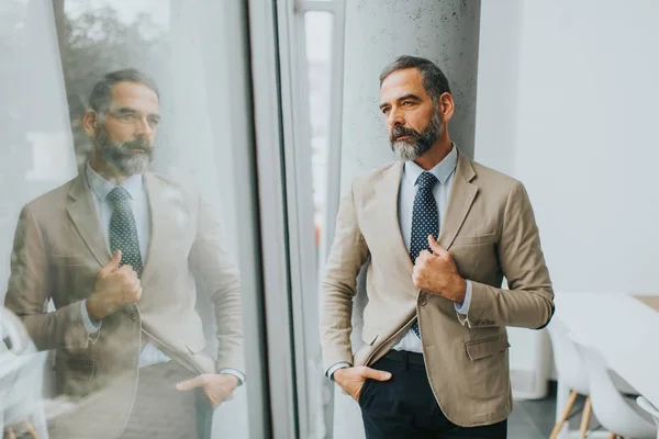 Portrait Senior Businessman Office — Stock Photo, Image