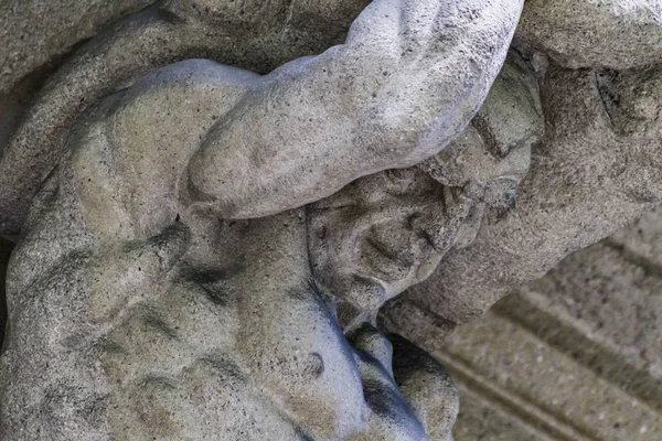 Detail from the old facade in Bergamo — Stock Photo, Image