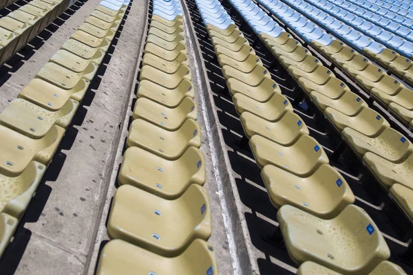 Szczegół Zbliżenie Miejsc Stadion Brązowy — Zdjęcie stockowe
