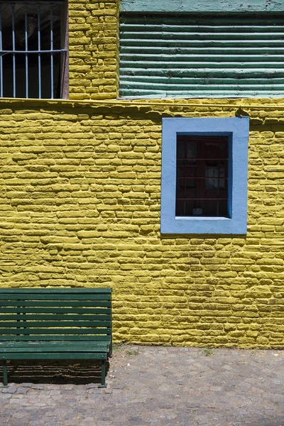 Detalj Från Färgglada Fasad Från Caminito Boca Buenos Aires Argentina — Stockfoto