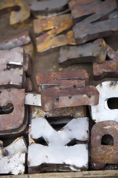 Vintage old printing letters — Stock Photo, Image