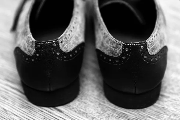 Nahaufnahme Detail Der Männlichen Tango Schuhe — Stockfoto