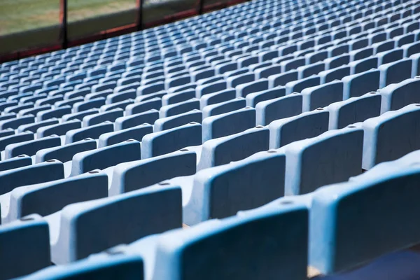 Nahaufnahme Detail Der Blauen Stadionsitze — Stockfoto