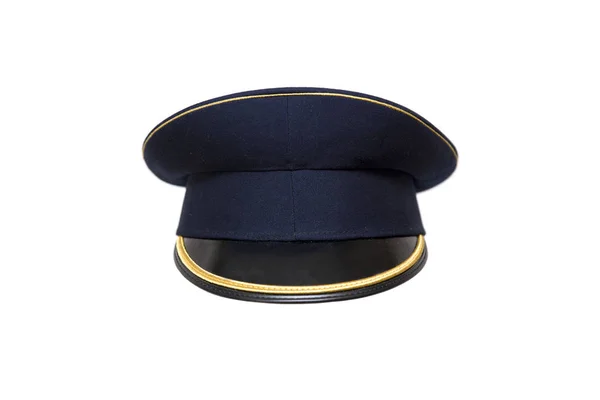 白い背景に分離された警察の帽子 — ストック写真
